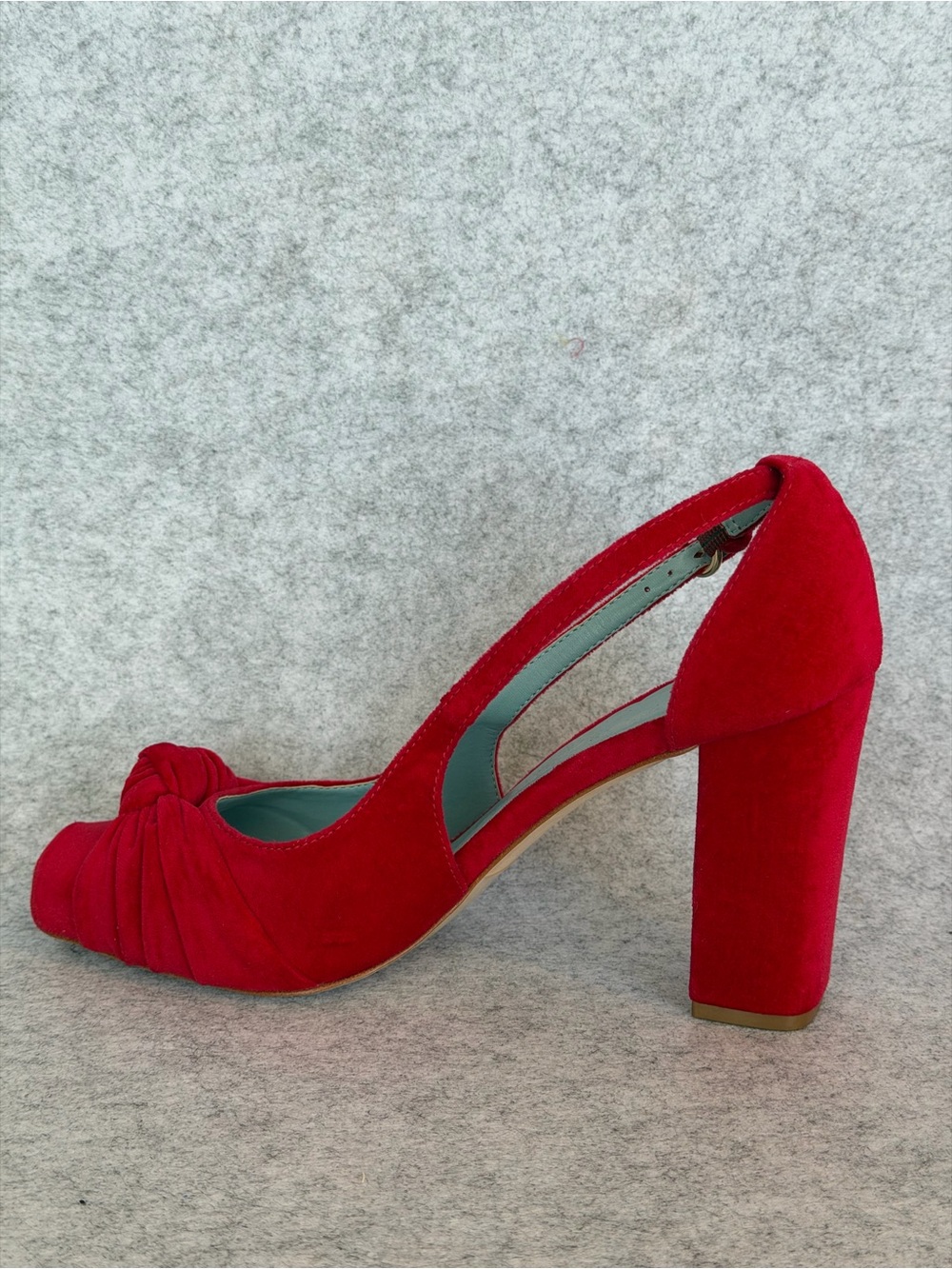 •2 Frances Valentine Retro Pump Red Velvet Size 9 - Picture 5 of 14